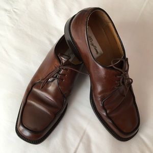 MEZLAN Men’s Leather Shoes, Cognac Brown, 8M